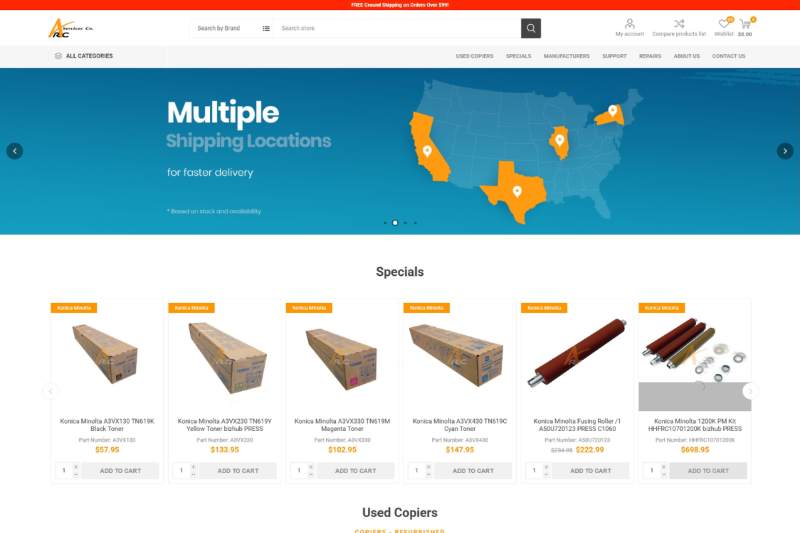ARC Services – site e-commerce